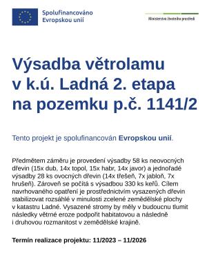 Plakát výsadby Větrolamu II