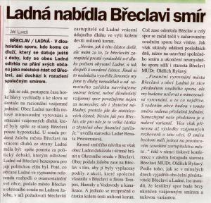 Moravský jih 11.12 . 2012 - Ladná nabídla Břeclavi smír